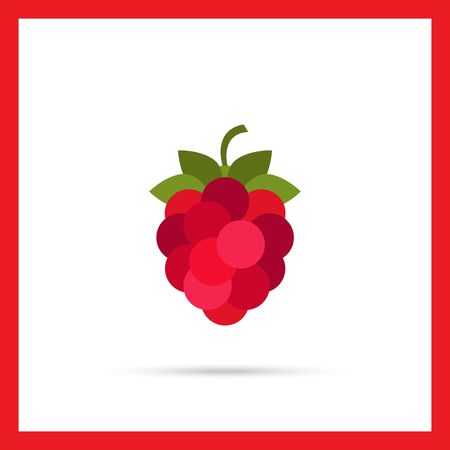Vector icon of single ripe fresh raspberryのイラスト素材