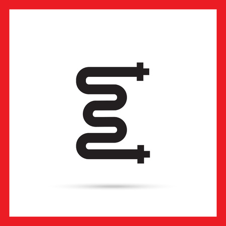 Vector icon of water pipe towel dryerのイラスト素材