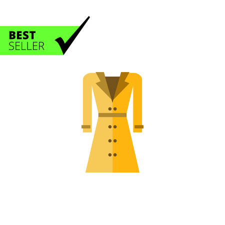 Multicolored vector icon of woman coatのイラスト素材