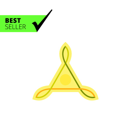 Multicolored icon of Celtic knots of triangle shapeのイラスト素材