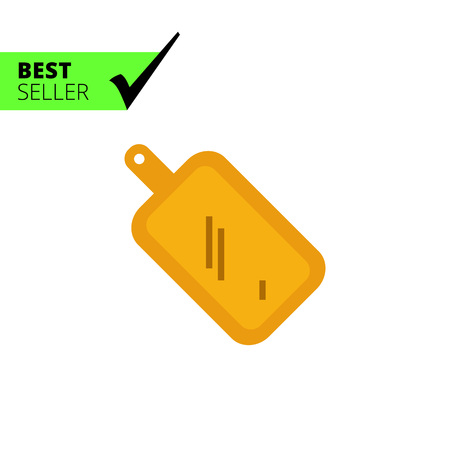 Multicolored vector icon of wooden cutting boardのイラスト素材