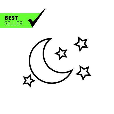 Icon of moon and starsのイラスト素材
