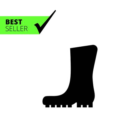 Vector icon of single protective rubber bootのイラスト素材