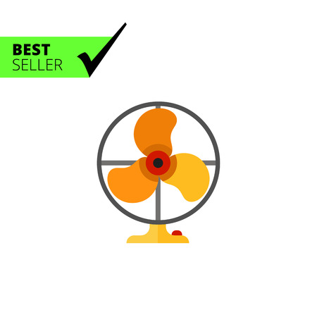 Multicolored vector icon of small orange ventilatorのイラスト素材