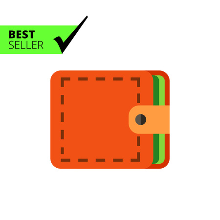 Multicolored vector icon of leather walletのイラスト素材