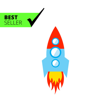 Space rocket iconのイラスト素材