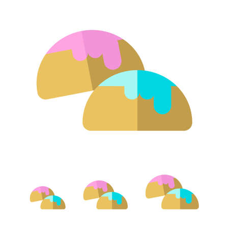 Icon of biscuits with sugar icingのイラスト素材