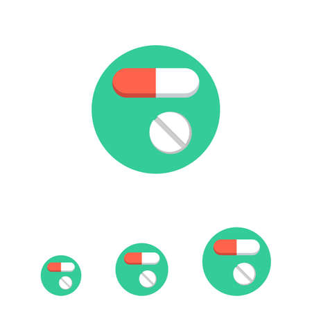 Icon of capsule and pillのイラスト素材