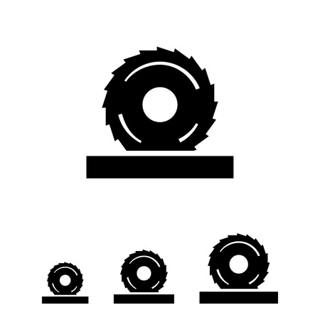 Vector icon of circular saw disc with cogsのイラスト素材
