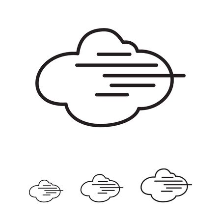 Icon of cloud and fog signのイラスト素材