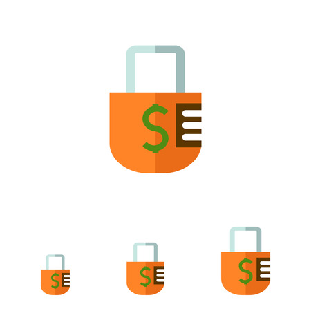 Icon of padlock with dollar signのイラスト素材