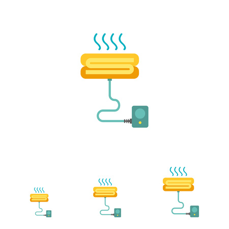 Multicolored vector icon of heated sheets for bedsのイラスト素材