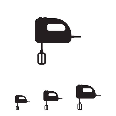 Vector icon of kitchen hand mixer silhouetteのイラスト素材