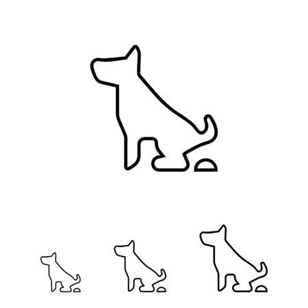 Icon of pooping dog signのイラスト素材