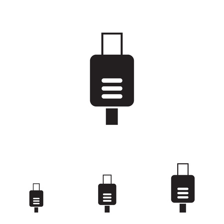 USB plug iconのイラスト素材