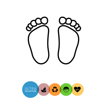 Baby footprints iconのイラスト素材