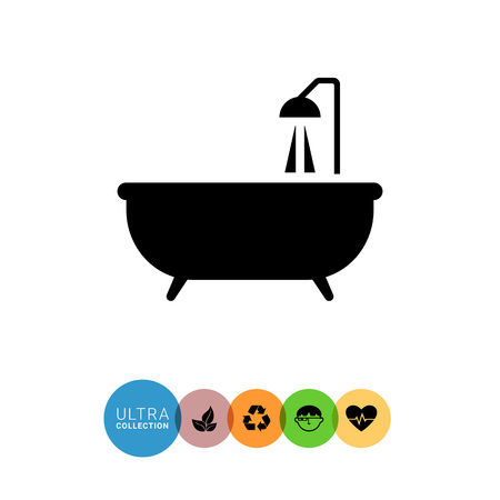 Icon of bathtub with showerのイラスト素材