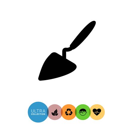 Vector icon of construction trowel with handleのイラスト素材