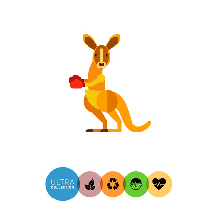Get Vector Boxing Kangaroo Logo Images