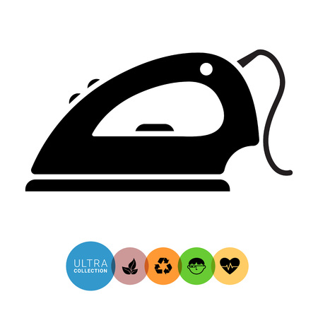 Icon of iron with cordのイラスト素材