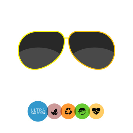 Mens sunglasses icon. Multicolored vector illustration of aviator sunglassesのイラスト素材