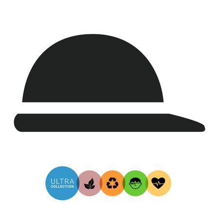 Icon of retro men's hatのイラスト素材