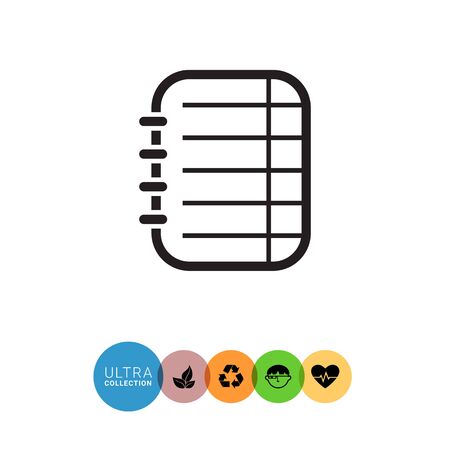 Icon of blank notepad pageのイラスト素材