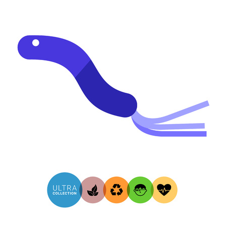 Spirrilum flat icon. Multicolored vector illustration of helicobacter pyloriのイラスト素材
