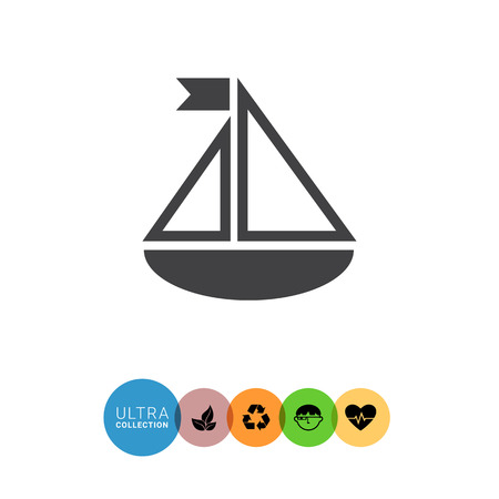 Toy ship iconのイラスト素材