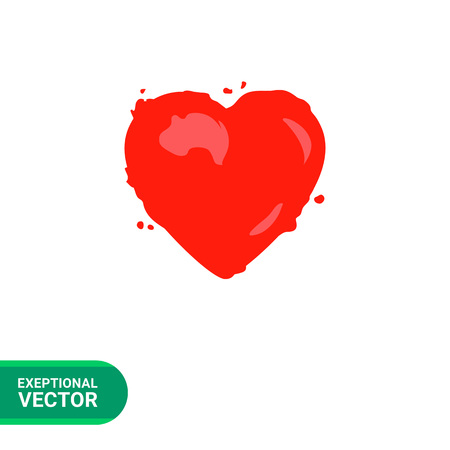 Heart vector icon. Multicolored illustration of human heart, internal organのイラスト素材