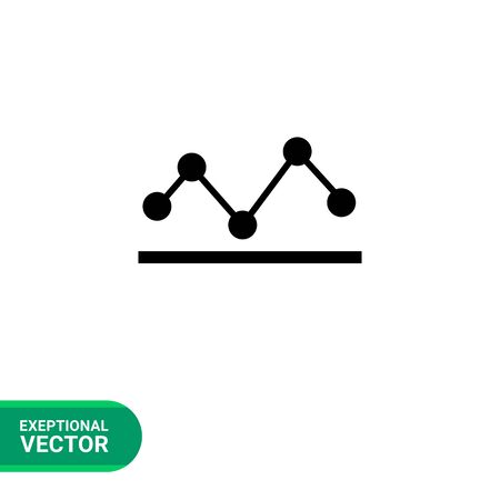 Vector icon of two line graphs with pointsのイラスト素材