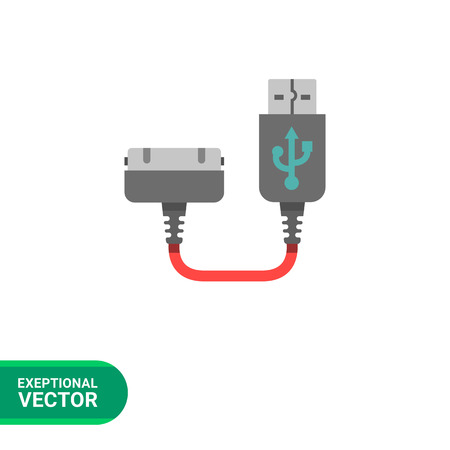 Icon of smartphone charging plugのイラスト素材