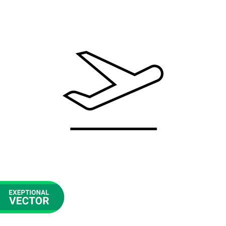 Icon of taking off airplaneのイラスト素材