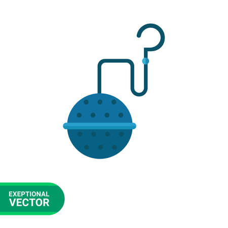 Multicolored vector icon of special strainer for brewing teaのイラスト素材