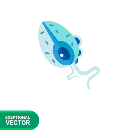 Trichomoniasis vaginalis icon. Multicolored vector illustration of sexually transmitted microorganismのイラスト素材