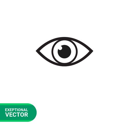 Vector icon of video monitoring represented by open human eyeのイラスト素材