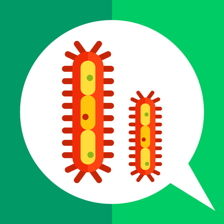 Multicolored vector icon of bacteria with flagellaのイラスト素材