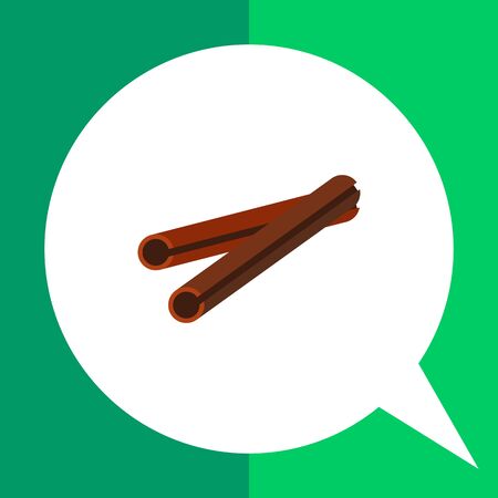 Multicolored vector icon oftwo cinnamon sticksのイラスト素材