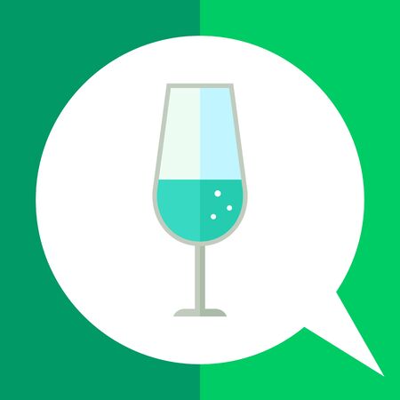 Icon of glass with sparkling mineral waterのイラスト素材