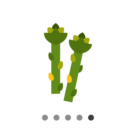 Vector icon of fresh green asparagus stemsのイラスト素材