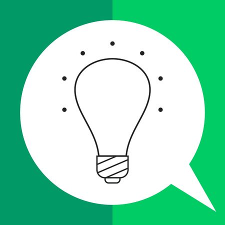 Line icon of ultraviolet lightbulbのイラスト素材