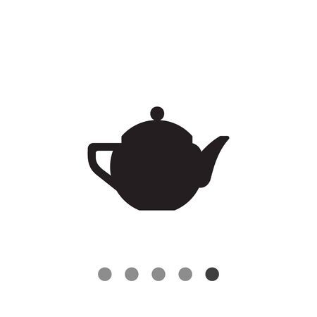 Vector icon of ceramic  teapot with coverのイラスト素材