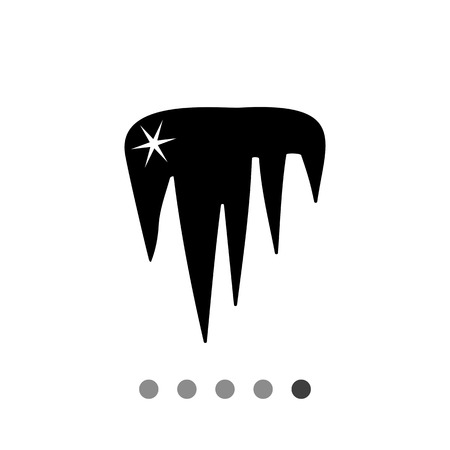 Vector icon of shining icicles representing ice conceptのイラスト素材