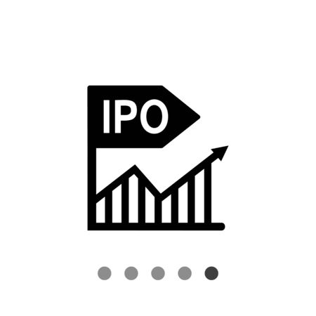 Initial public offer. Offering, stock market, investment, share. Stock market concept. Can be used for topics like business, company, investment, market, securitiesのイラスト素材