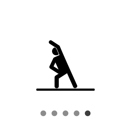 Man doing exercise. Strength, body, muscles. Exercise concept. Can be used for topics like sport, health, fitness.のイラスト素材