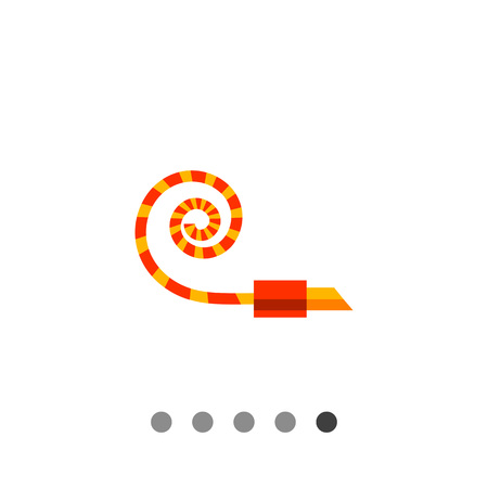 Multicolored vector icon of noisemaker blower hornのイラスト素材