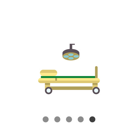 Multicolored vector icon of operating table and lampのイラスト素材