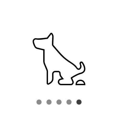 Icon of pooping dog signのイラスト素材