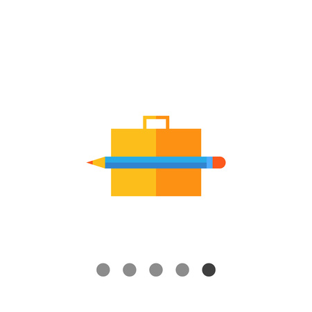 Icon of brief case and pencilのイラスト素材