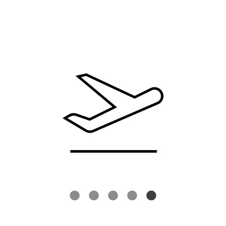 Icon of taking off airplaneのイラスト素材
